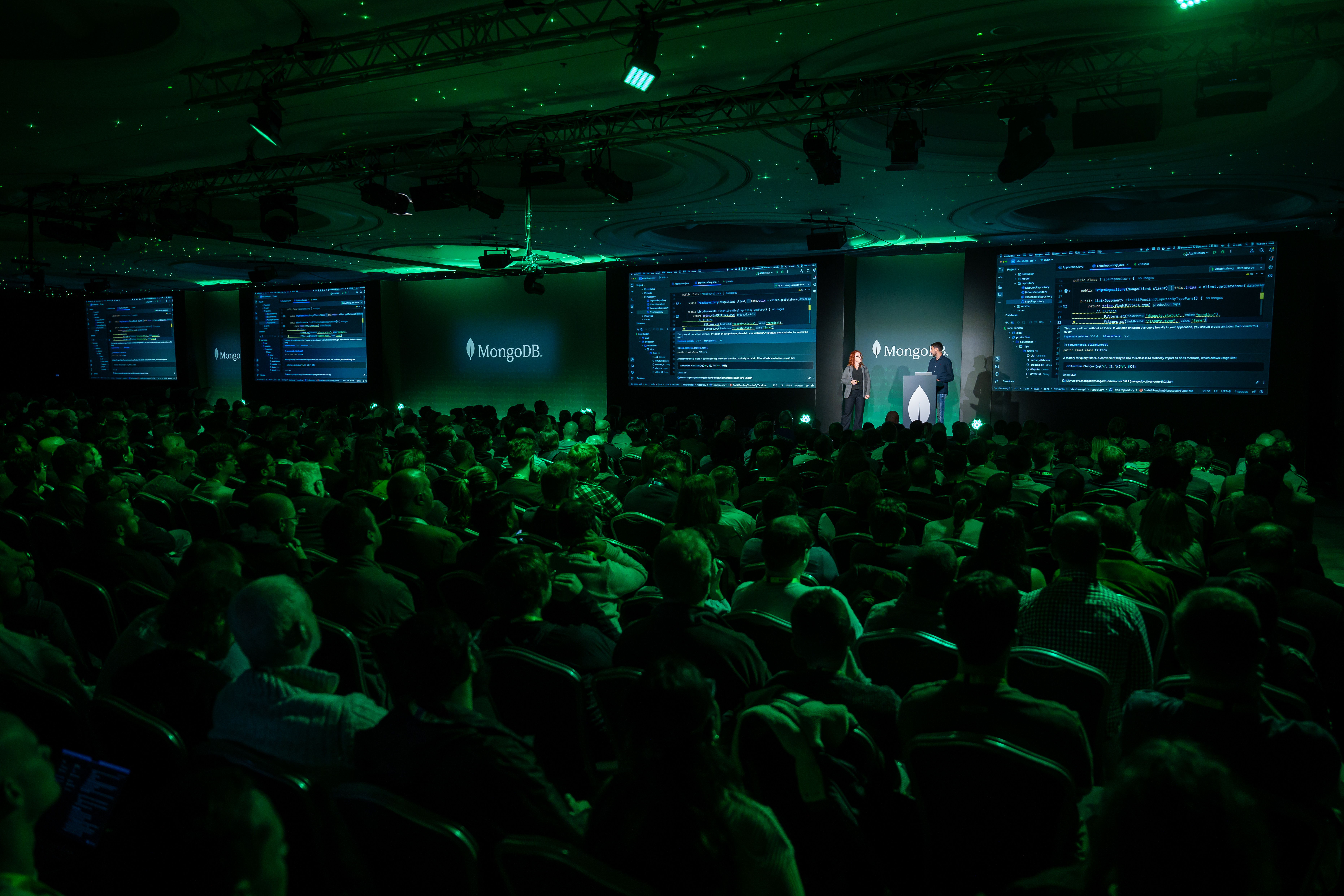 Photo of a coding session during the keynote at .local London 2024